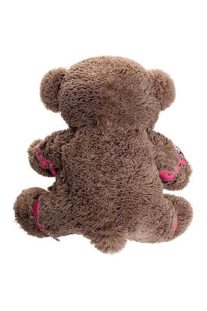 Бондажный набор: бурый мишка с розовыми оковами и наручниками